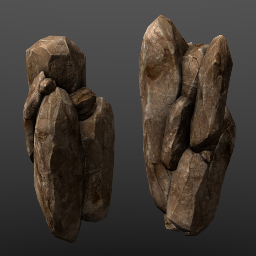 Low Poly Rock Formation preview image 1
